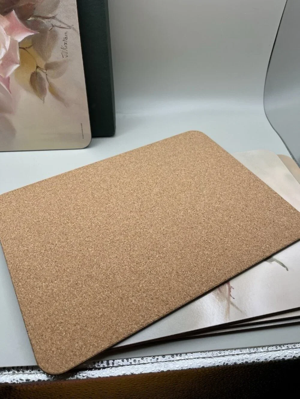 Vintage 2002 Jason Fragrant Blooms Rose Cork Back Placemats Set Of 5 Y2K Cottage